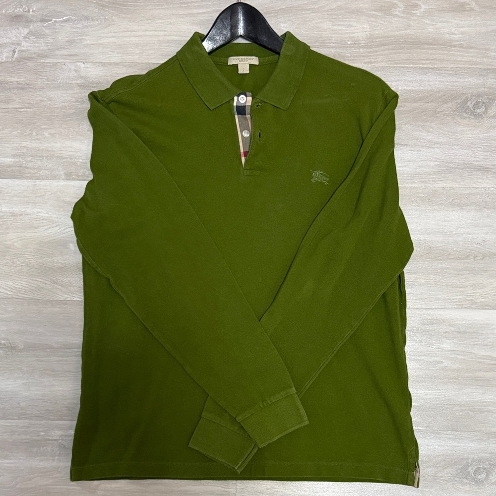 Burberry Forest Green Polo Shirt